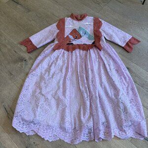 Raspberry Plum Lace Embroidered Dress